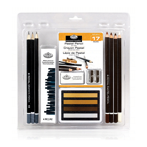 Zestaw artystyczny R&L Brush Essentials Pastel Pencil Set, 17 elementów